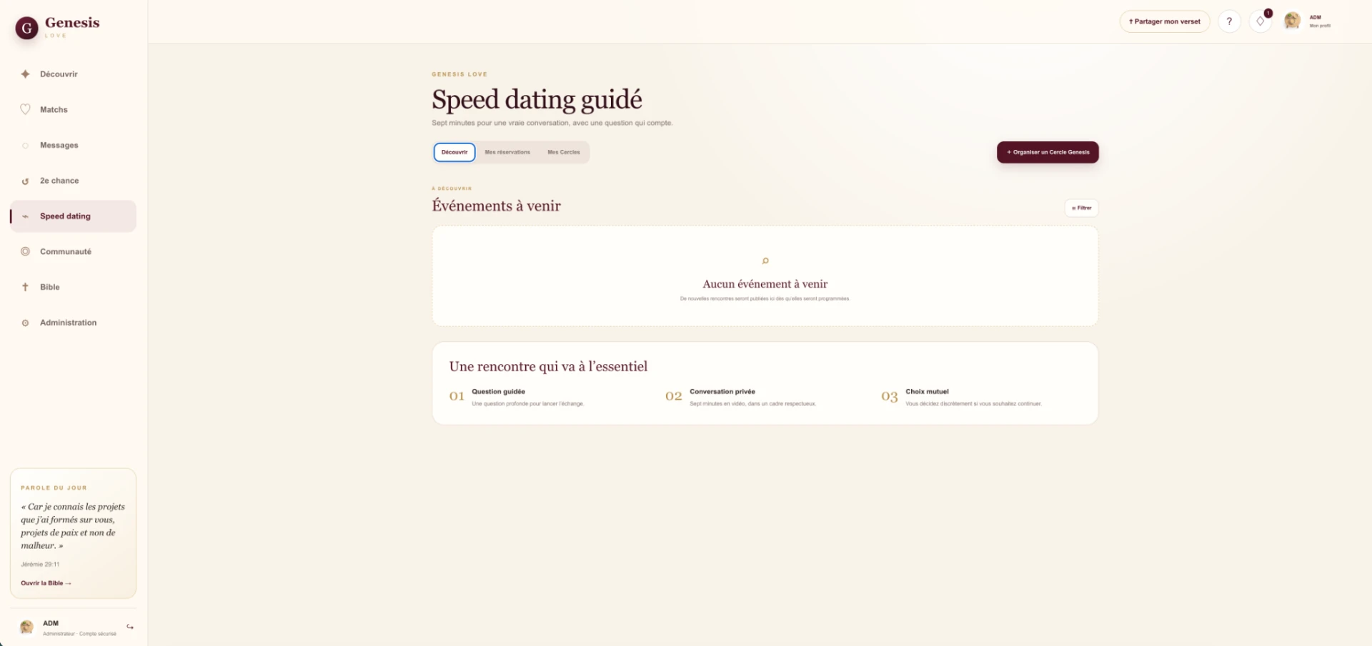 Genesis Love — Guided Speed Dating