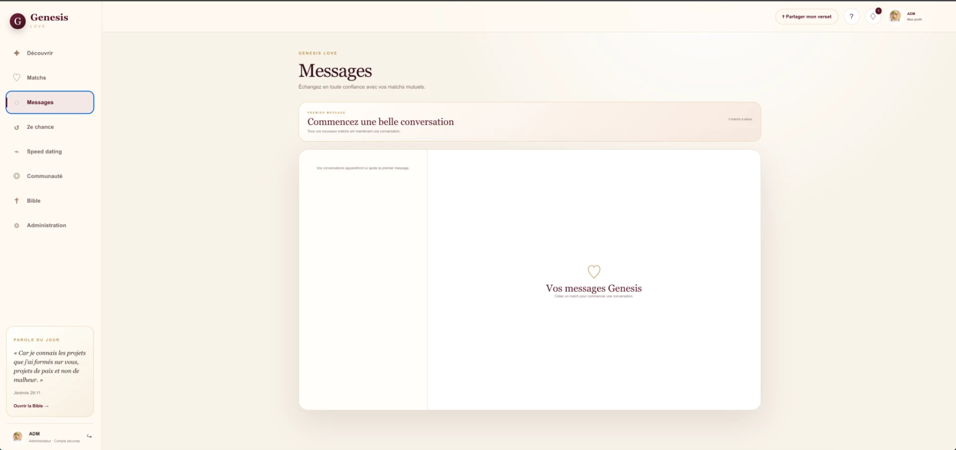 Genesis Love — Messaging