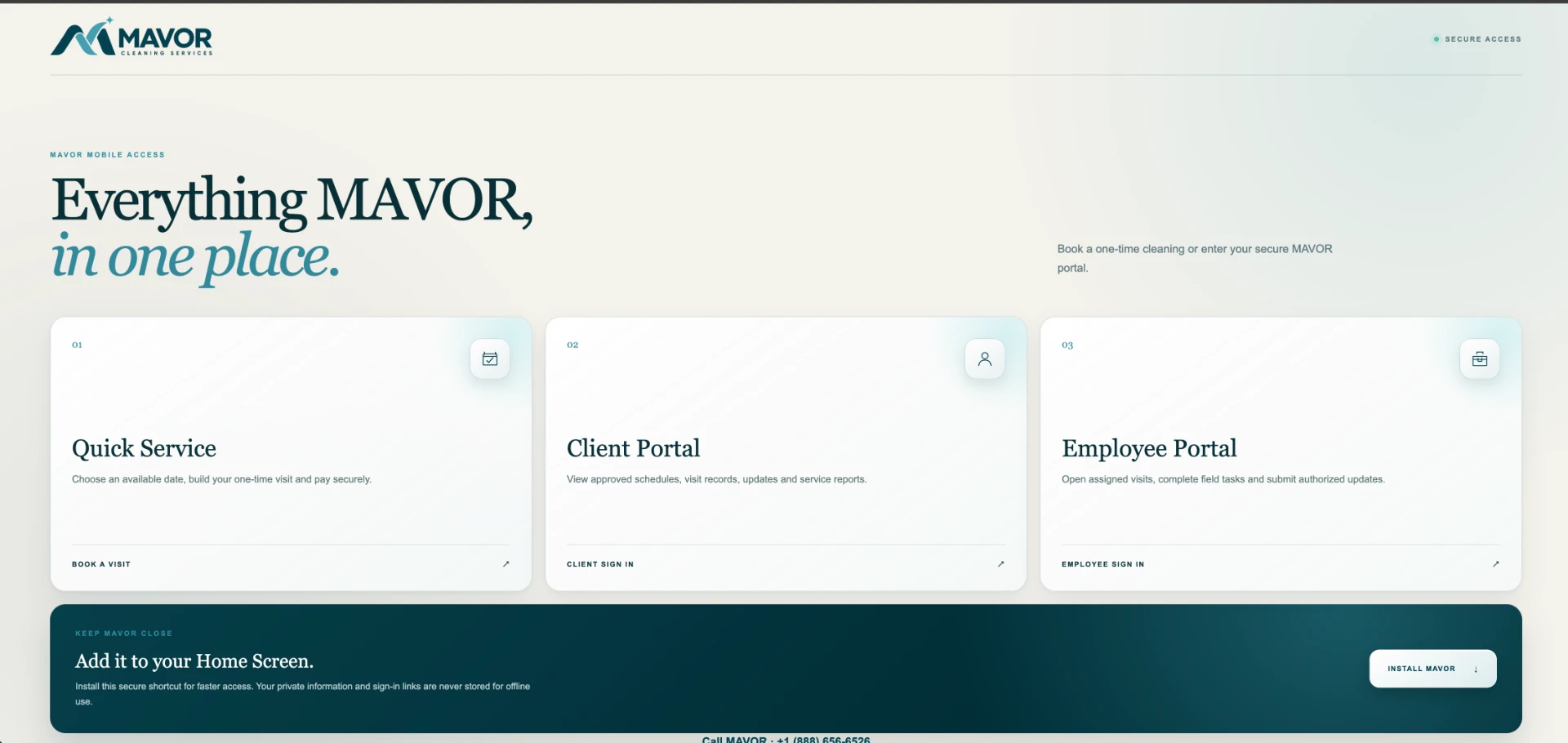 MAVOR — MAVOR Mobile Access